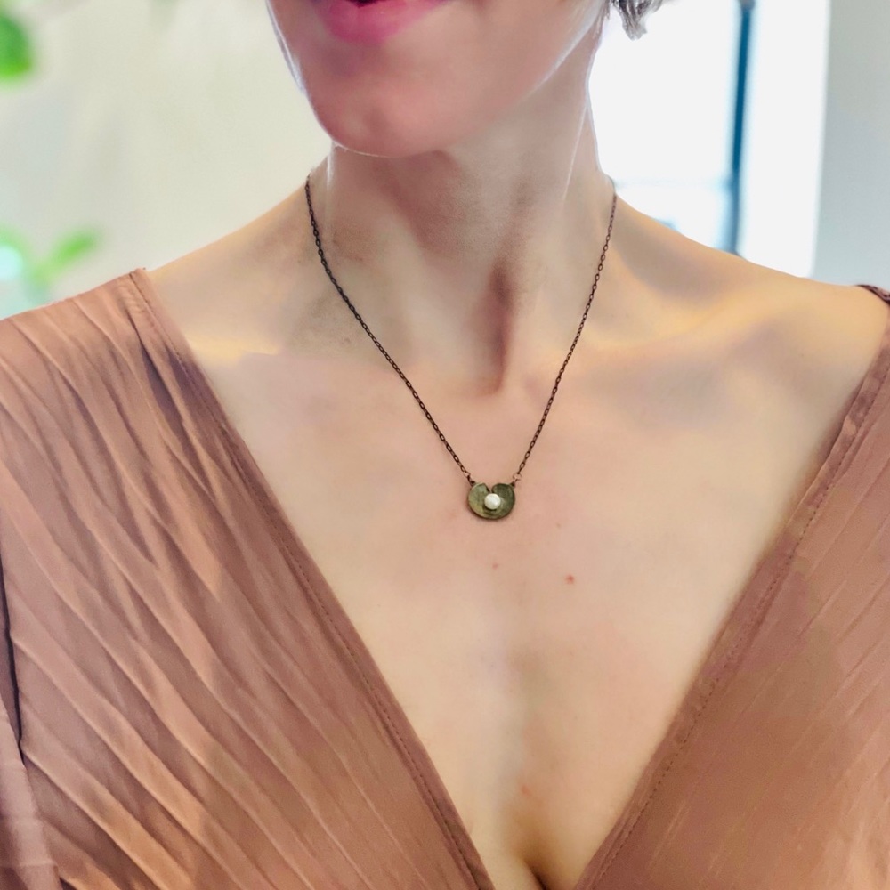 Geranium Pendant Necklace w Pearl-Met Museum ofArt